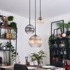 Koyoto hanging light, globe light, pendant light Amber, clear, Smoke-coloured, 3-light sources