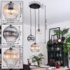 Koyoto hanging light, globe light, pendant light Amber, clear, Smoke-coloured, 3-light sources