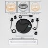 Koyoto hanging light, globe light, pendant light Amber, clear, Smoke-coloured, 3-light sources