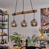 Ripoll hanging light, globe light, pendant light Ecru, black, 3-light sources