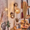 Chehalis globe light, wall light Amber, Smoke-coloured, 3-light sources