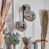Chehalis globe light, wall light Smoke-coloured, 3-light sources
