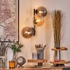 Chehalis globe light, wall light Amber, Smoke-coloured, 3-light sources
