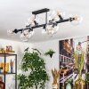 Gastor ceiling light, globe light clear, 10-light sources