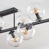 Gastor ceiling light, globe light clear, 10-light sources
