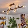 Gastor ceiling light, globe light clear, 10-light sources
