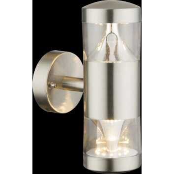 Globo FOSCA Outdoor Wall Light LED silver, 1-light source