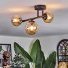 Chehalis ceiling light, globe light Amber, 3-light sources