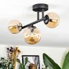 Chehalis ceiling light, globe light Amber, 3-light sources