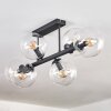 Gastor ceiling light, globe light clear, 6-light sources