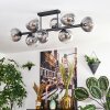 Gastor ceiling light, globe light clear, Smoke-coloured, 8-light sources