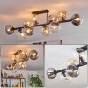 Gastor ceiling light, globe light Amber, clear, Smoke-coloured, 10-light sources