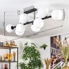 Gastor ceiling light, globe light white, 10-light sources
