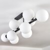 Gastor ceiling light, globe light white, 10-light sources