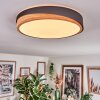 Hiral ceiling light, Panel LED Ecru, black, 1-light source