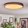 Hiral ceiling light, Panel LED Ecru, black, 1-light source, Remote control
