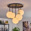 Gastor ceiling light, globe light 45 cm white, 5-light sources