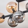 Gastor ceiling light, globe light Amber, Smoke-coloured, 8-light sources