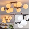 Chehalis ceiling light, globe light white, 8-light sources