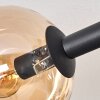 Gastor ceiling light, globe light Amber, Smoke-coloured, 10-light sources