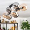 Gastor ceiling light, globe light Amber, Smoke-coloured, 10-light sources