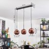 Ripoll hanging light, globe light, pendant light coppery, 3-light sources