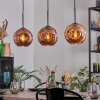 Ripoll hanging light, globe light, pendant light coppery, 3-light sources
