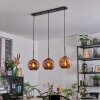 Ripoll hanging light, globe light, pendant light coppery, 3-light sources