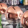 Ripoll hanging light, globe light, pendant light clear, coppery, 3-light sources