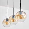 Koyoto hanging light, globe light, pendant light Amber, clear, 3-light sources