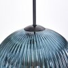 Koyoto hanging light, globe light, pendant light 30 cm blue, green, coppery, 3-light sources