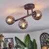 Chehalis ceiling light, globe light Smoke-coloured, 3-light sources