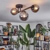 Chehalis ceiling light, globe light Smoke-coloured, 3-light sources