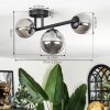 Chehalis ceiling light, globe light Smoke-coloured, 3-light sources