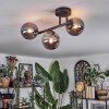 Chehalis ceiling light, globe light Smoke-coloured, 3-light sources