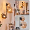 Chehalis globe light, wall light Amber, 3-light sources