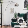 Baloca floor lamp, Arch lamps matt nickel, black, 1-light source