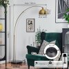 Baloca floor lamp, Arch lamps brass, black, 1-light source