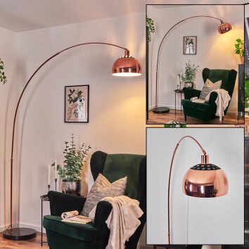 Baloca floor lamp, Arch lamps copper, black, 1-light source