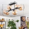 Gastor ceiling light, globe light Amber, 6-light sources