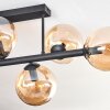 Gastor ceiling light, globe light Amber, 6-light sources