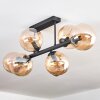Gastor ceiling light, globe light Amber, 6-light sources