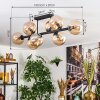 Gastor ceiling light, globe light Amber, 8-light sources