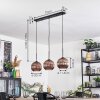Koyoto hanging light, globe light, pendant light coppery, 3-light sources