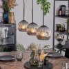 Ripoll hanging light, globe light, pendant light Smoke-coloured, 3-light sources