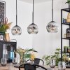 Ripoll hanging light, globe light, pendant light clear, Smoke-coloured, 3-light sources