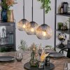 Ripoll hanging light, globe light, pendant light Amber, clear, 3-light sources