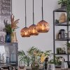 Ripoll hanging light, globe light, pendant light coppery, 3-light sources