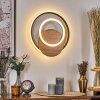 Rapoila wall light LED Wood like finish, black, 1-light source