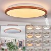 Nogueira ceiling light, Panel LED Ecru, white, 1-light source, Remote control